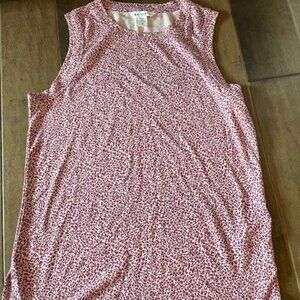 Athleta Sleeveless Pink Leopard Print Tank Sz M